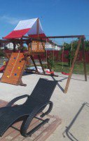 Детский спортивный комплекс Таити с качелями и скалодромом